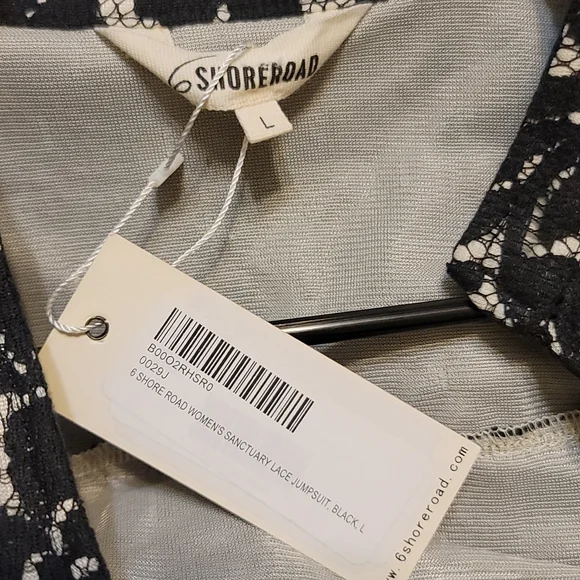 NWT 6 SHORE ROAD Sanctuary Lace Jumpsuit in Black Lace - Picture 8 of 9